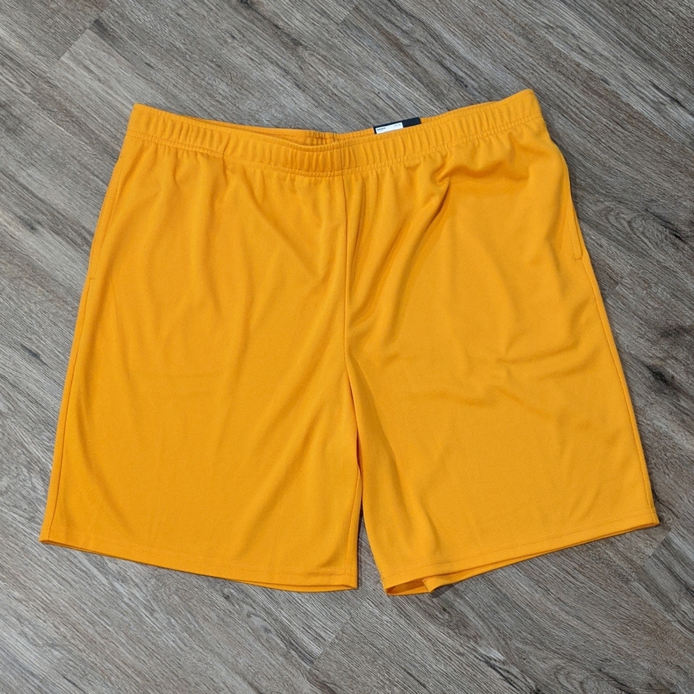 TEK GEAR MEN'S GOLD ATHLETIC MESH SHORTS SIZE XXL